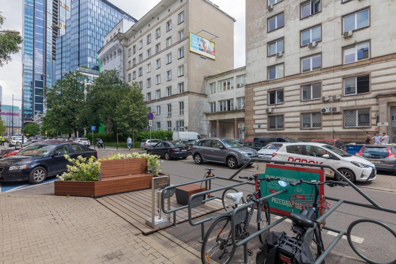 Ferienwohnung Chmielna City View Studio Warschau Exterior foto